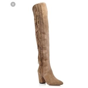 Rebecca Minkoff Inez Fringe Boot Tan Rare 7.5